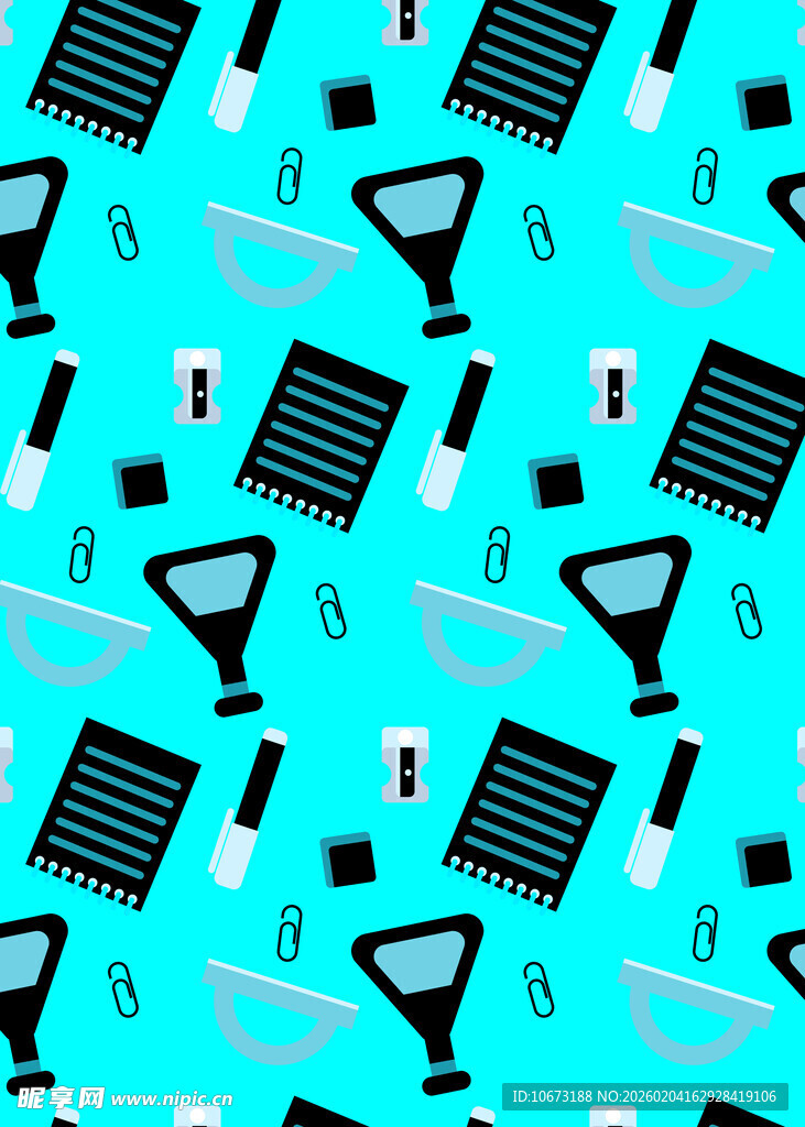 厨房工具无缝图案背景