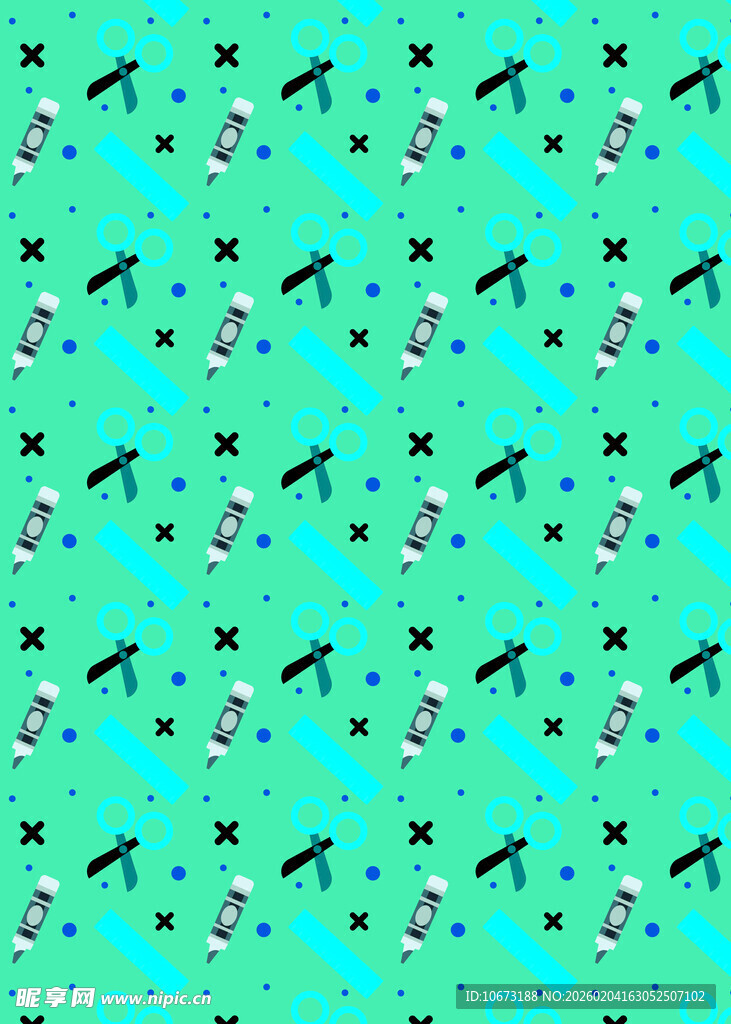 绿色背景上的重复图案