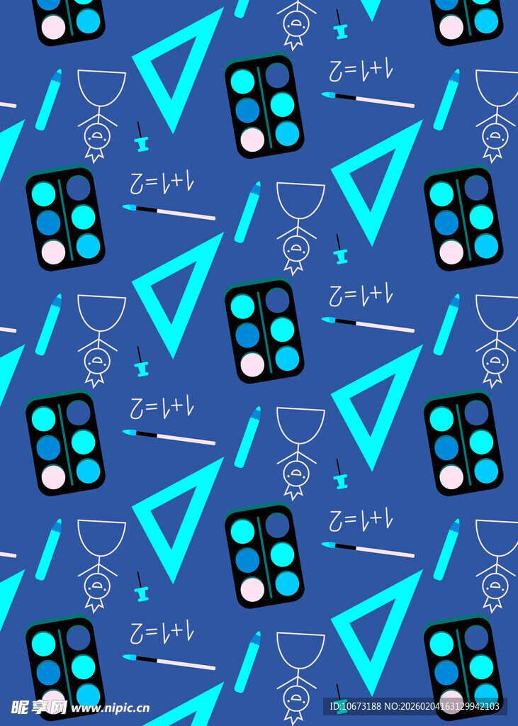 几何图案蓝色背景设计