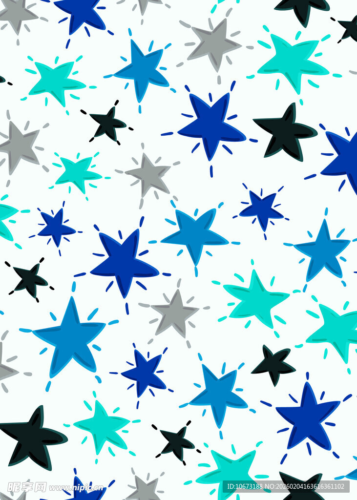 多彩星星图案背景