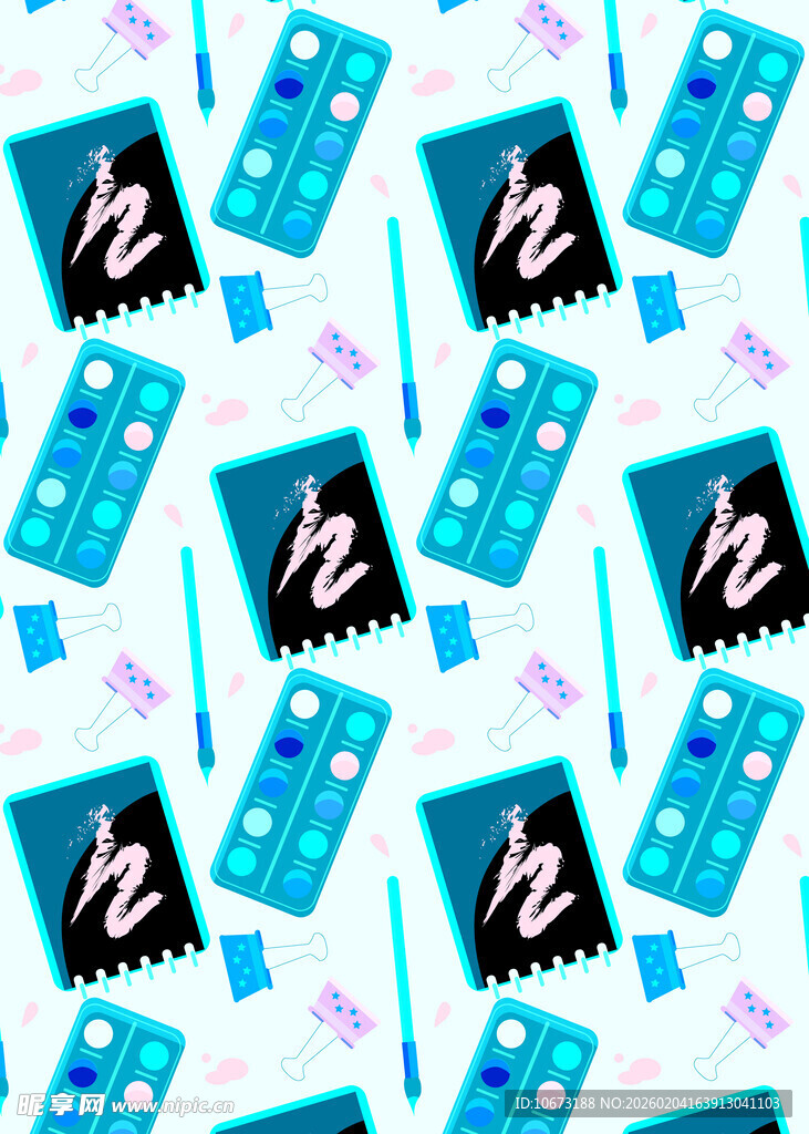 蓝色药片图案背景设计