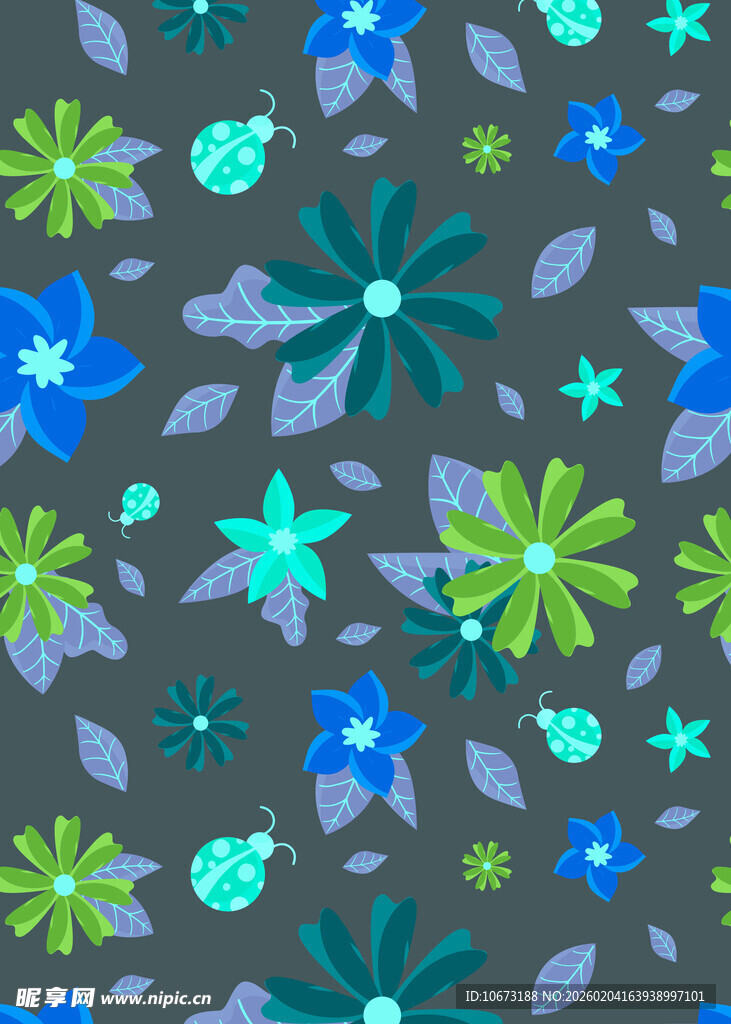 多彩花卉图案背景