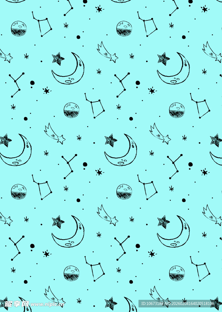 浅蓝色星空宇宙图案背景