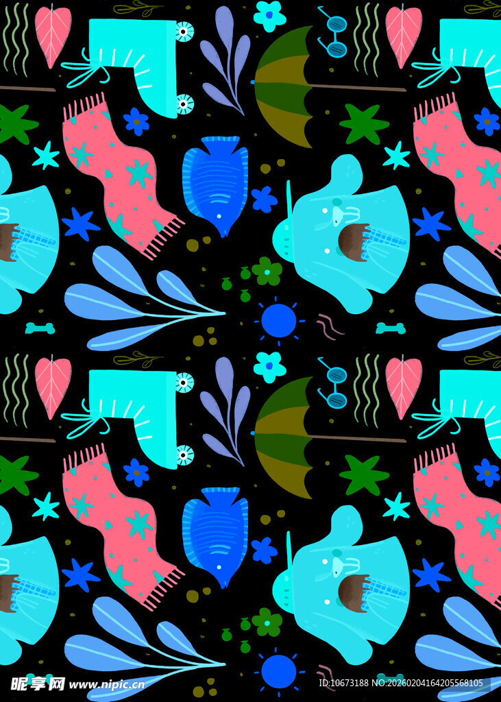 多彩几何抽象图案设计