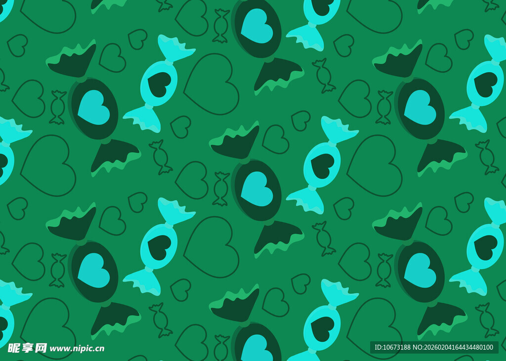 绿色底纹小鱼图案纹理