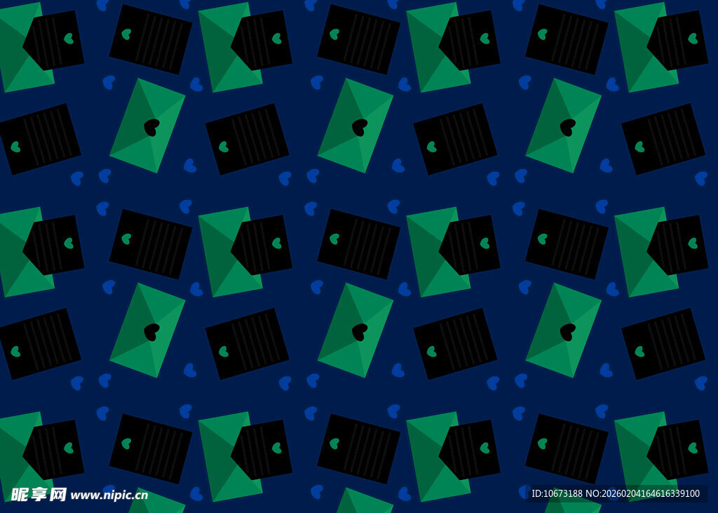 蓝绿几何图案背景纹理