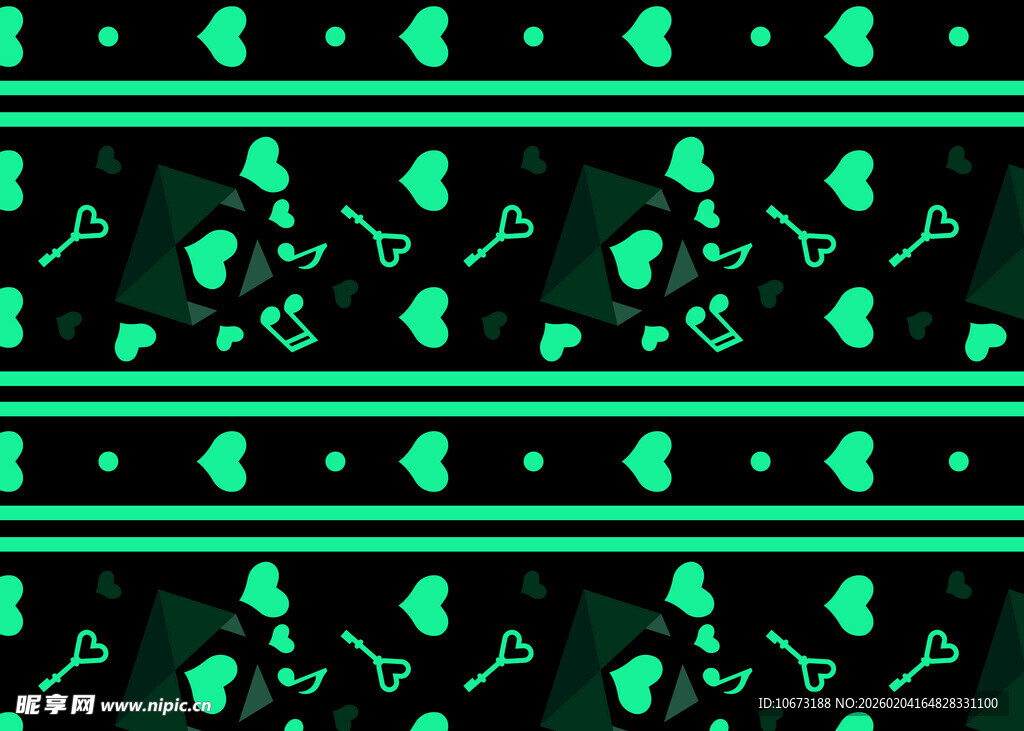 绿色骷髅图案背景纹理