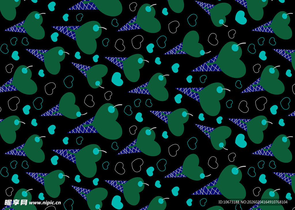 几何绿色抽象图案背景