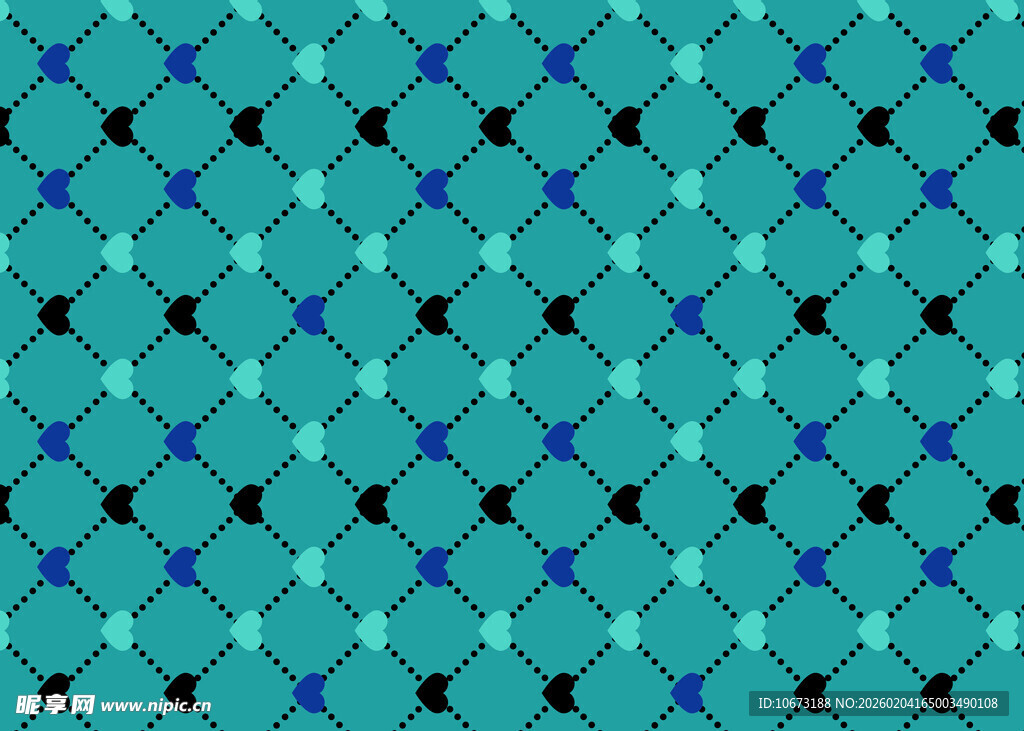 蓝绿几何图案无缝背景