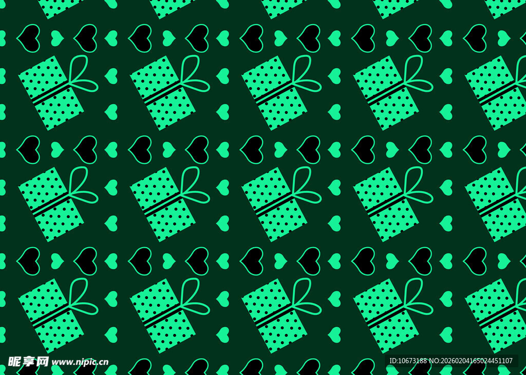 绿色礼品图案背景纹理