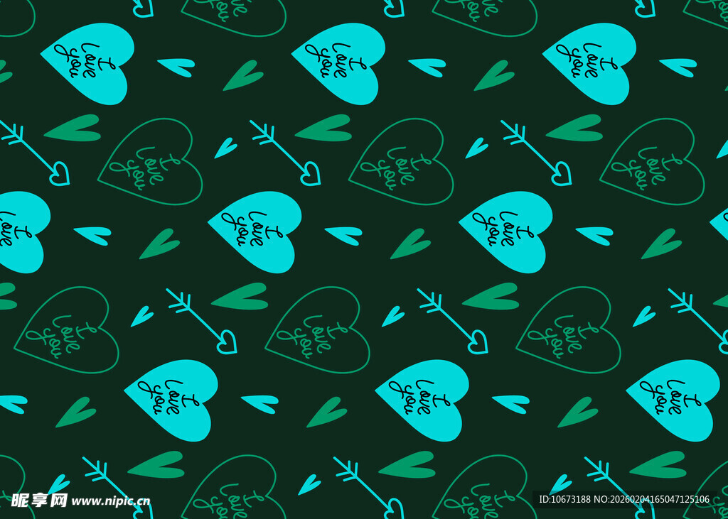 爱心箭头图案背景设计