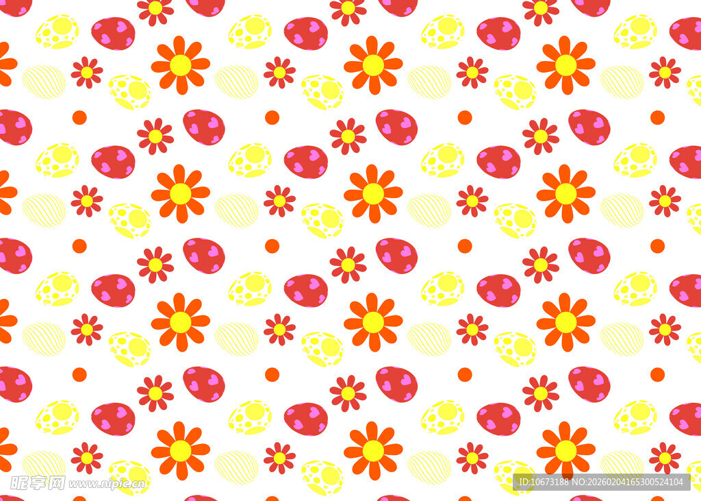 多彩小花无缝图案背景
