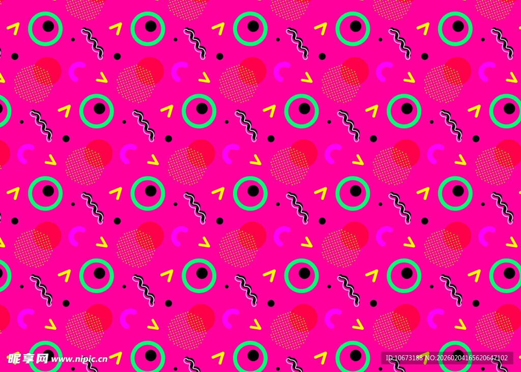 粉色几何图案无缝背景