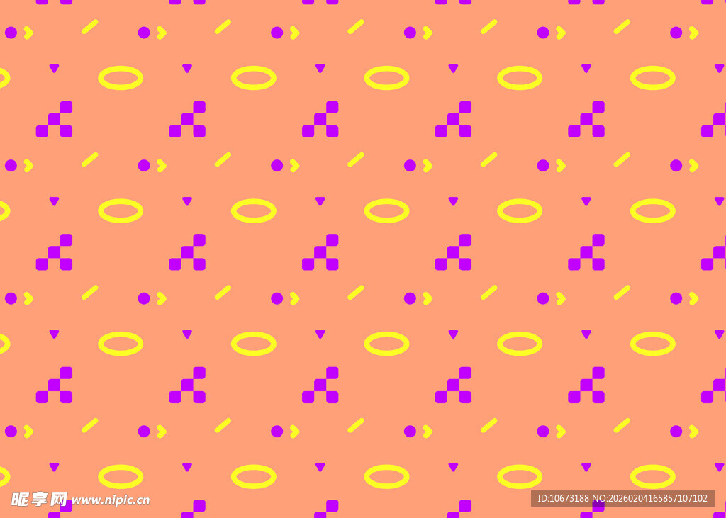 橙色底多彩图案背景