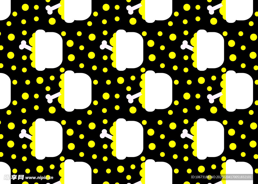 黑白黄几何图案背景纹理