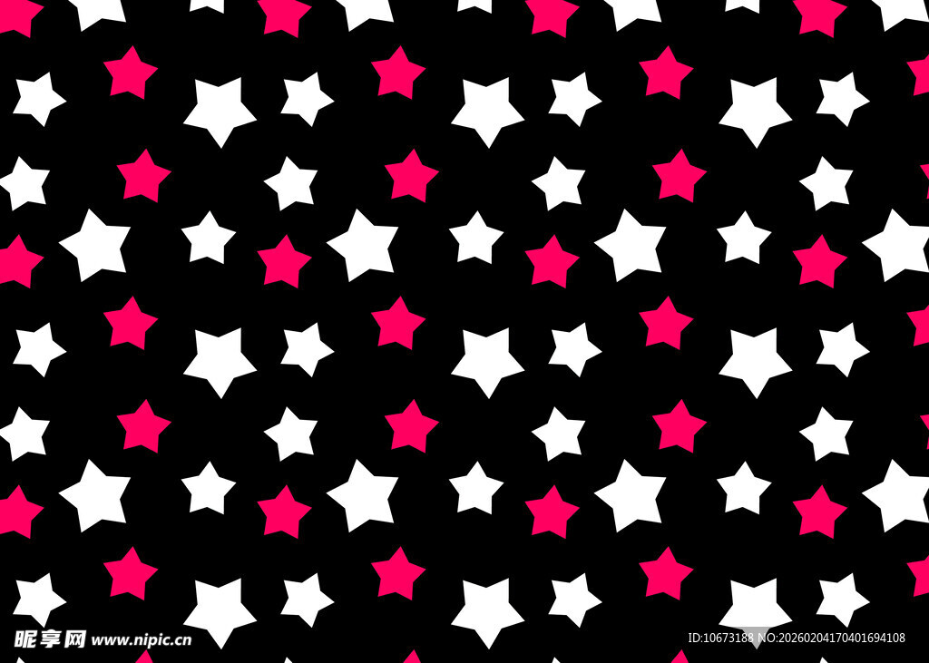 黑白红星星图案布料