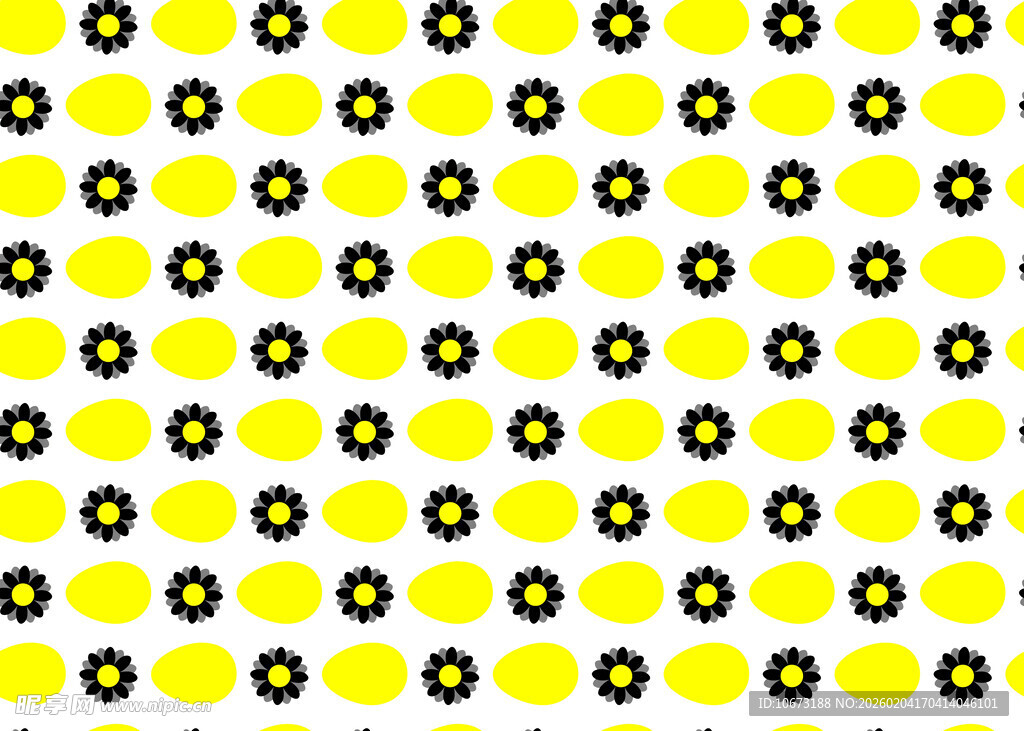 黄色花朵图案背景纹理