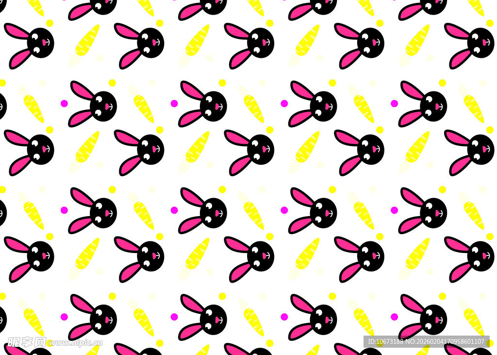 卡通蜜蜂图案无缝背景图