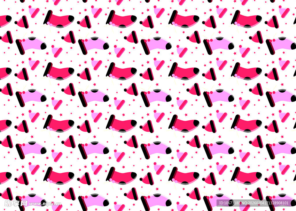 多彩几何图案无缝背景图