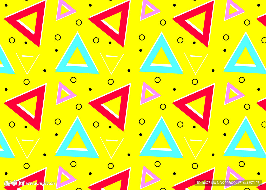 几何图案黄色背景三角元素