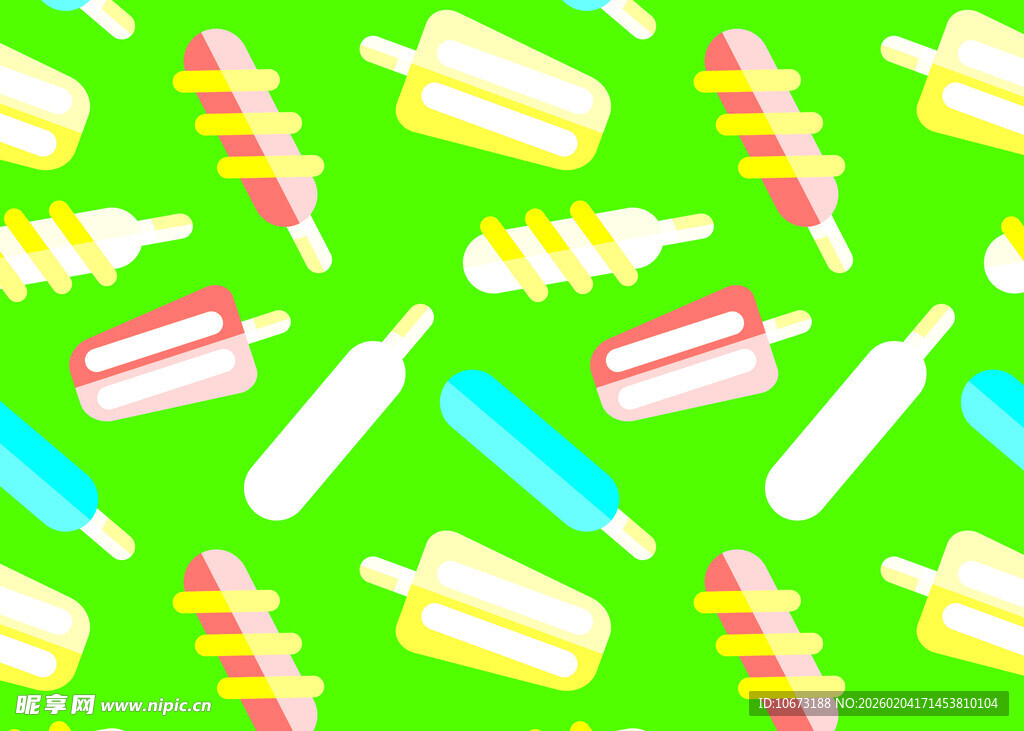 多彩冰淇淋图案背景