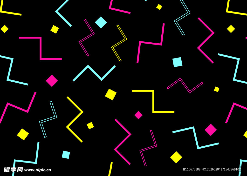 多彩几何线条抽象背景图