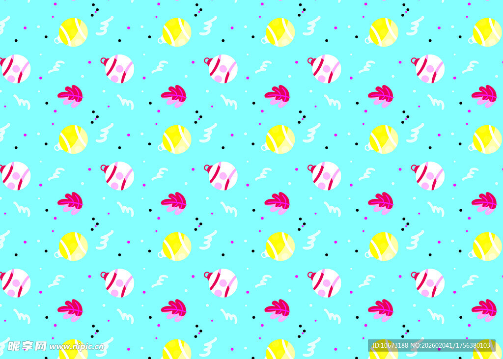 清新多彩海洋元素图案