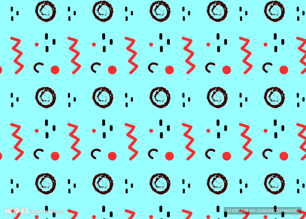 蓝底几何图案无缝背景