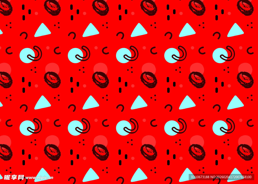 红色几何图案背景纹理