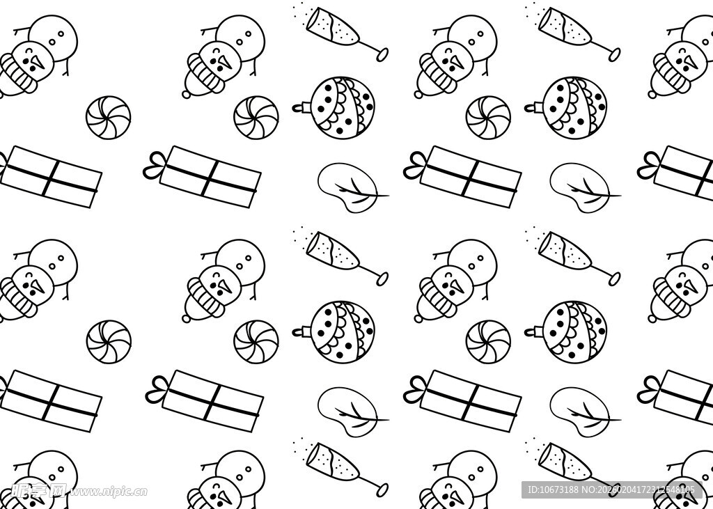 圣诞节无缝图案背景