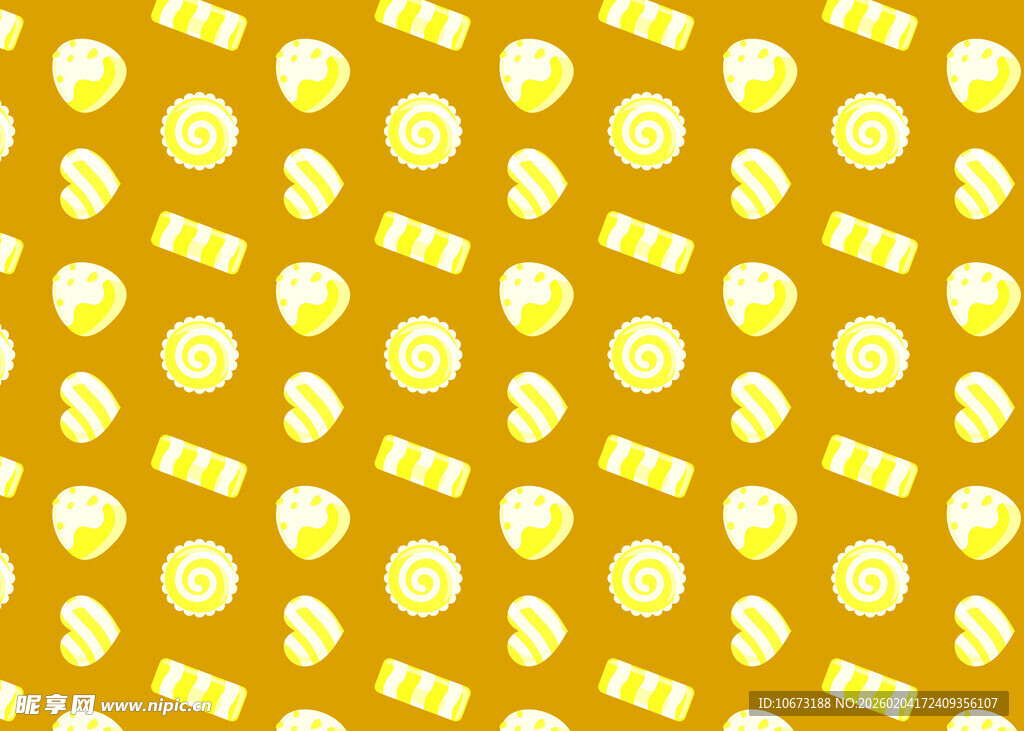 黄色糖果图案背景纹理
