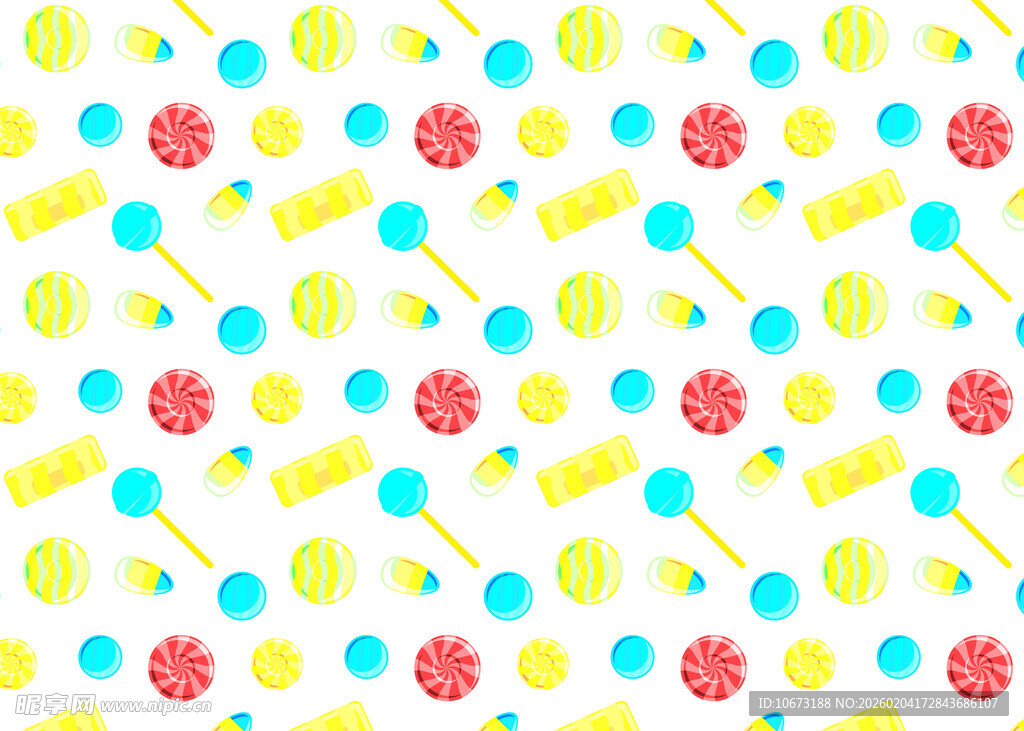 多彩糖果图案背景