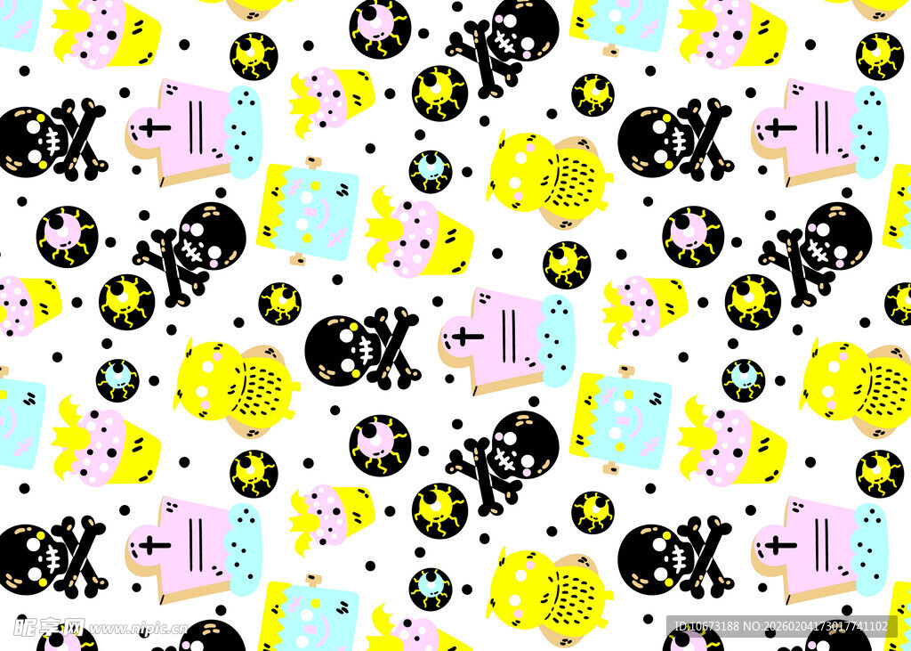 多彩花卉图案背景设计