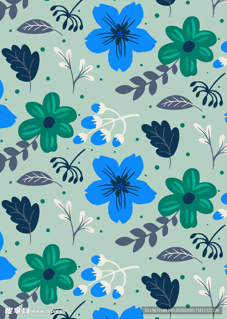 清新花卉图案背景