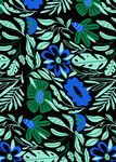 蓝绿花卉图案背景纹理
