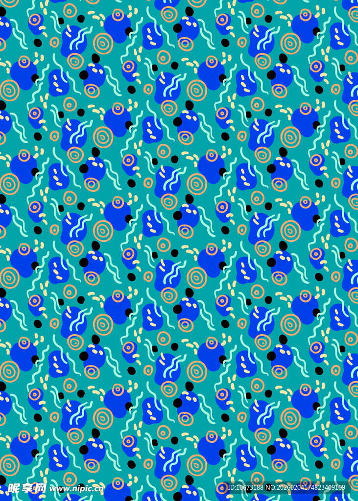 蓝绿色几何图案纹理背景