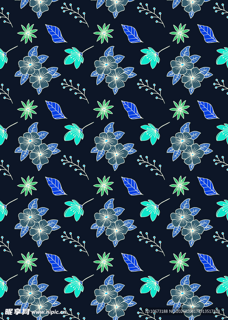 星空图案的几何元素织物