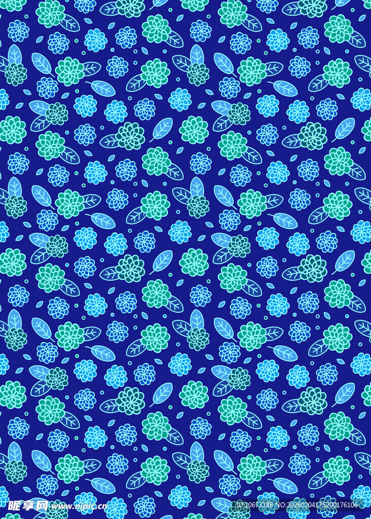 蓝色几何图案无缝背景