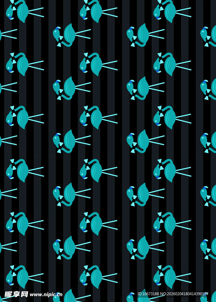 蓝鸟黑色条纹图案背景