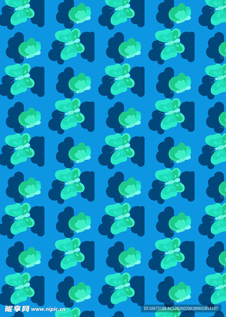 蓝绿相间几何图案背景