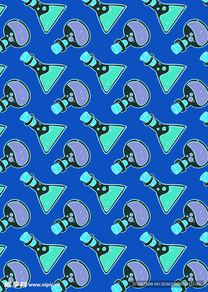 蓝色卡通图案背景纹理