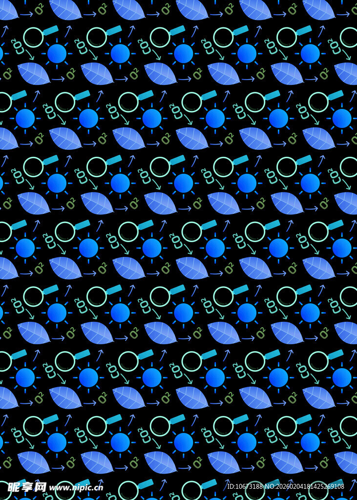 蓝色几何图案无缝背景