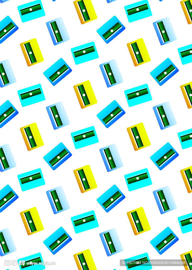 多彩信用卡图案无缝背景