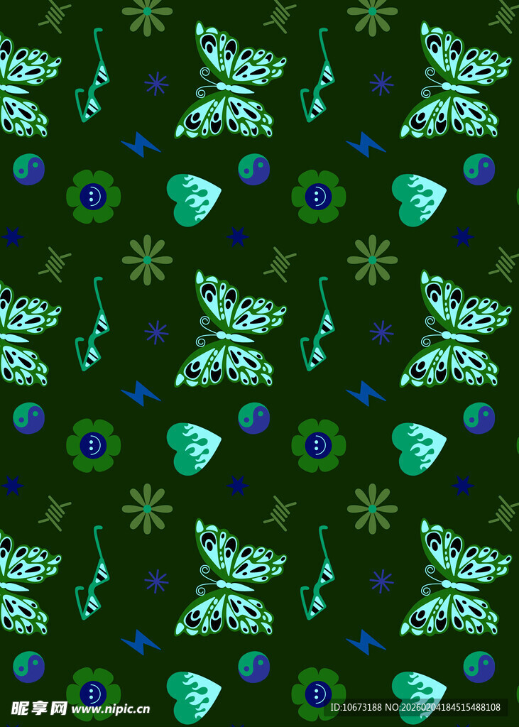 绿色花纹图案背景纹理