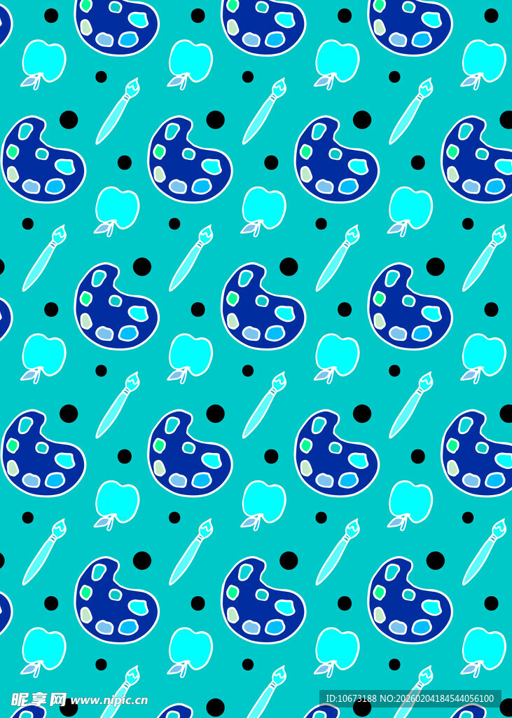 蓝色卡通图案背景纹理