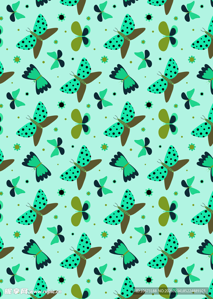 清新小鸟树木图案背景