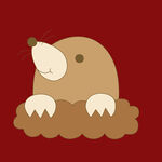 可爱土拨鼠从洞中探出