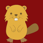 可爱卡通海狸形象展示