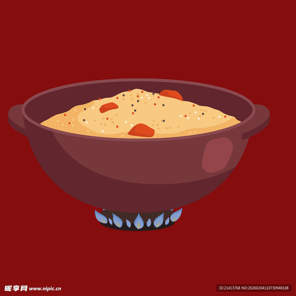 锅中烹饪的美味食物