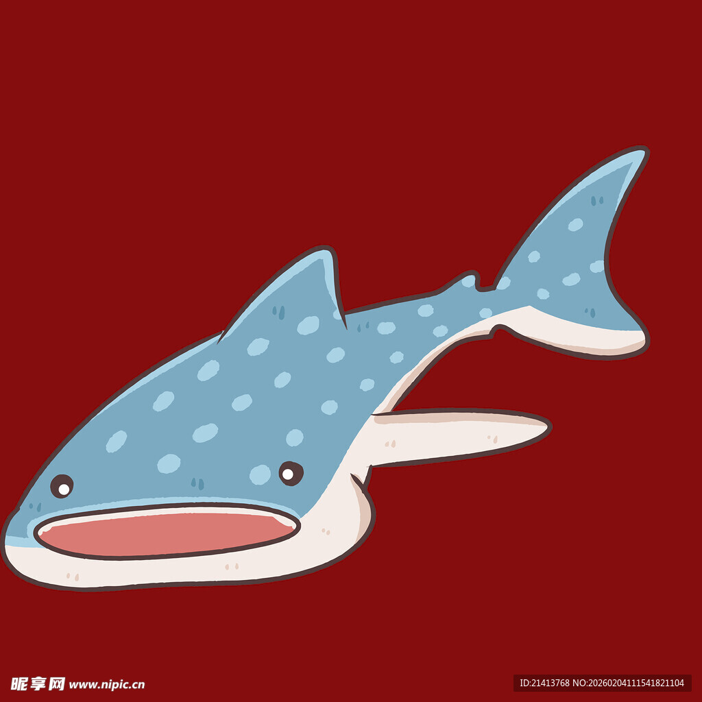 卡通鲨鱼插画